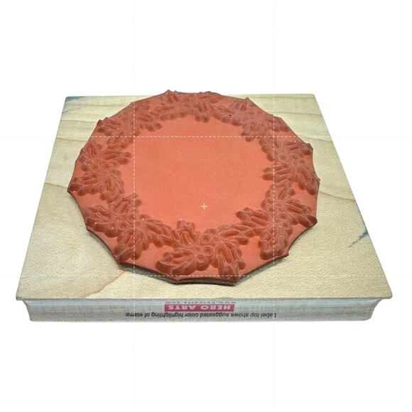 LOT OF 7 Christmas Holidays Wood Mounted Rubber Stamps Nutcracker Tree Wreath - Picture 5 of 15